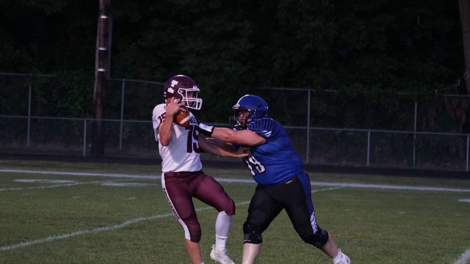Brayden Goody gets a sack at last Friday's game.